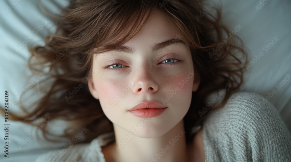 Serene Woman Experiencing Pleasure Serene Woman Experiencing Pleasure