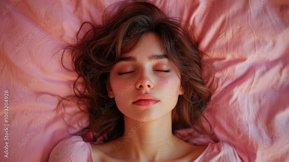Pleasure and Serenity on a Woman's Face Pleasure and Serenity on a Woman's Face