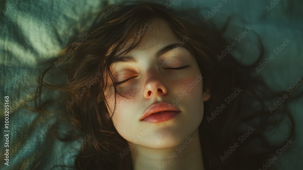 Serene Woman Experiencing Pleasure Serene Woman Experiencing Pleasure