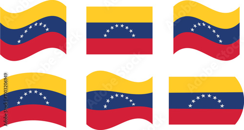 Free Download Set of 6 flags of venezuela - GFXLoad