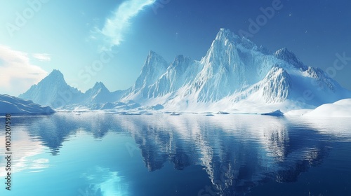 Wallpaper Mural The sky is filled with Aurora and stars. A blue Northern Lights banner is included with copy space. Torontodigital.ca