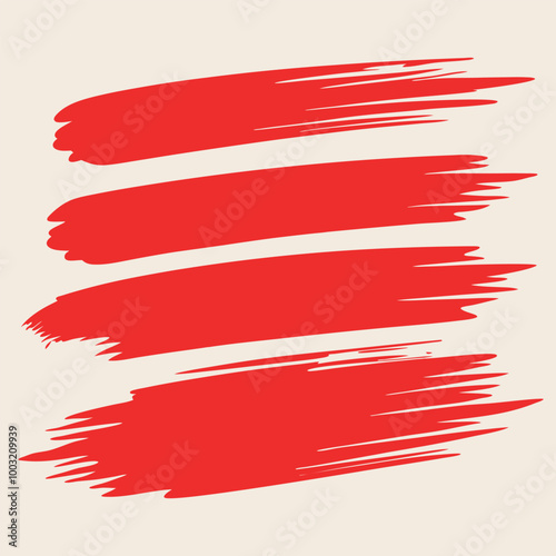 set of grunge banners with brush strokes