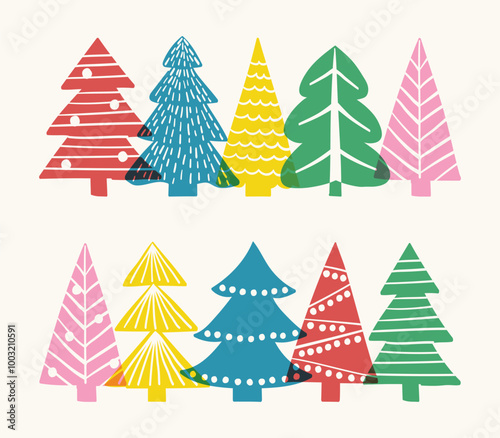 Wallpaper Mural Abstract Christmas tree design. Vector illustration Torontodigital.ca