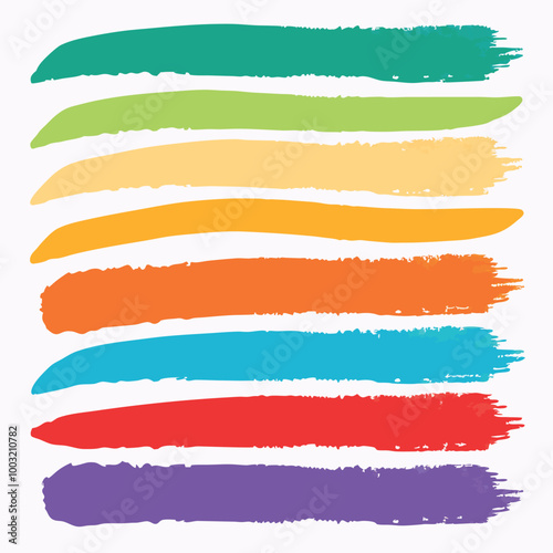 set of watercolor paint brush strokes