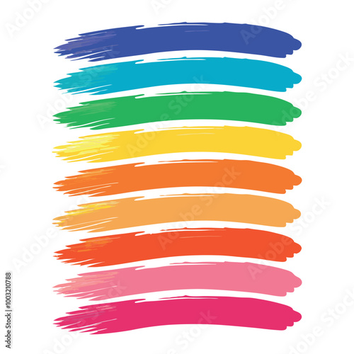 set of watercolor paint brush strokes