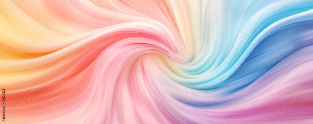 Obraz premium Colorful swirling abstract pattern, vibrant pastel