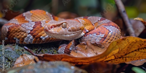 Copperhead Snake Agkistrodon contortrix photo