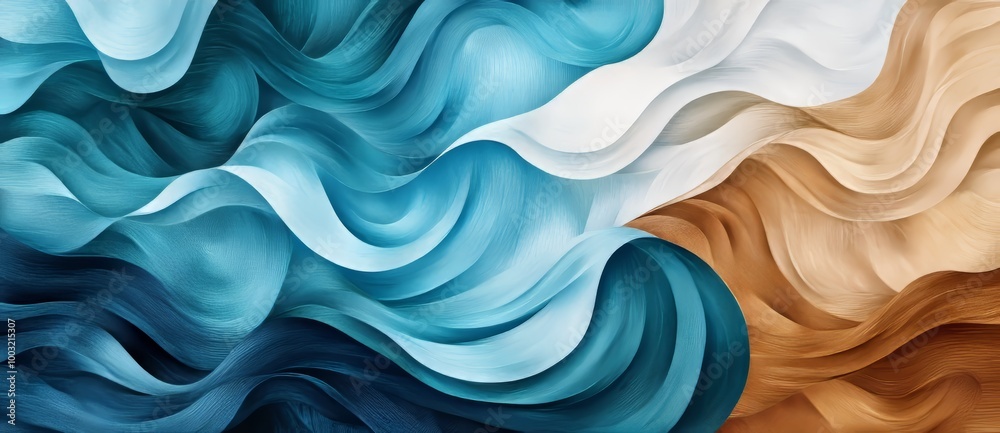 Obraz premium Modern waves background design with teal blue, very dark blue, and slate gray colors.