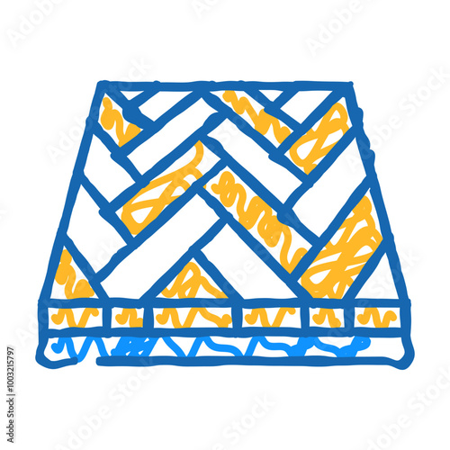 parquet floor doodle icon sketch vector. parquet floor sign. isolated symbol illustration