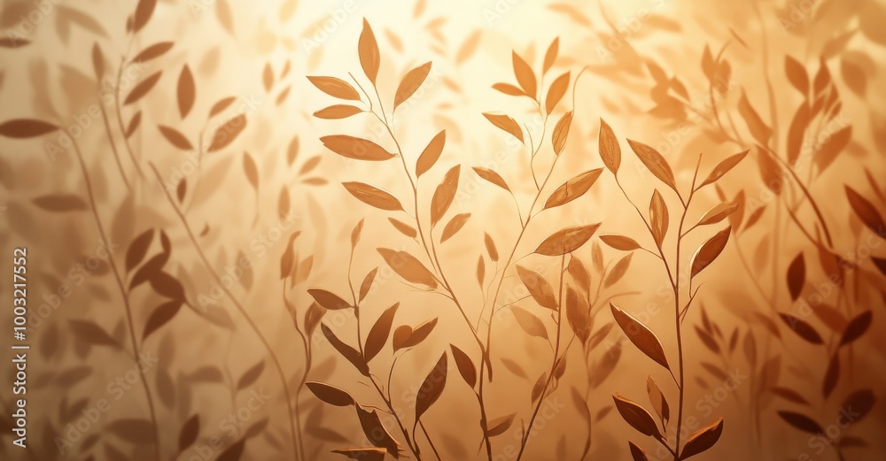 A tropical leaf design on a light beige background has textural backgrounds, a photo wallpaper design in the interior A tropical leaf design on a light beige background has textural backgrounds, a photo wallpaper design in the interior