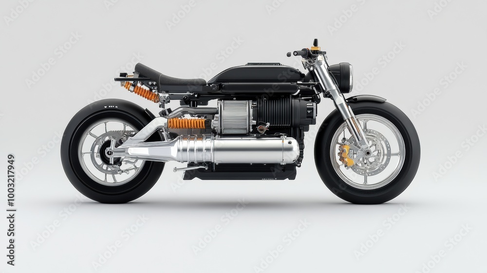 Modern Electric Motorcycle with Sleek Design Modern Electric Motorcycle with Sleek Design