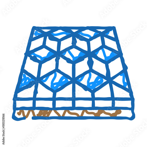 mosaic floor doodle icon sketch vector. mosaic floor sign. isolated symbol illustration