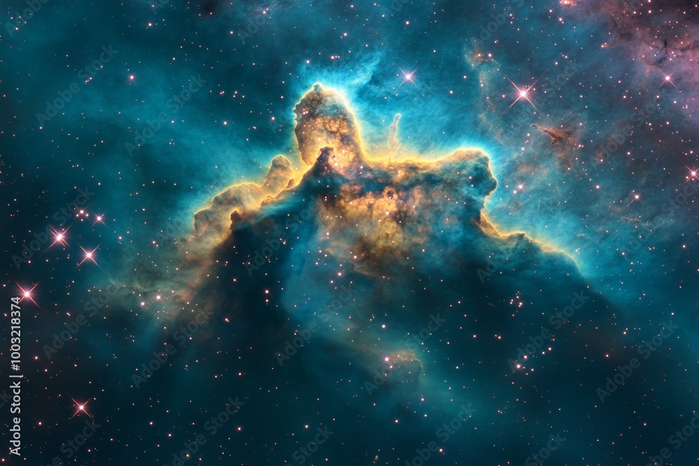 A space cosmic background featuring supernova nebulas and stars, a glowing mysterious universe A space cosmic background featuring supernova nebulas and stars, a glowing mysterious universe
