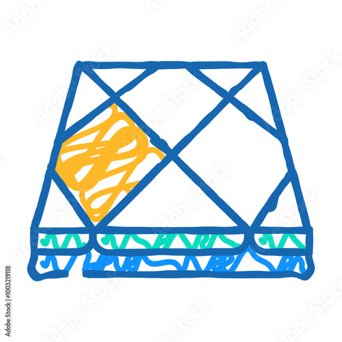tile layer floor doodle icon sketch vector. tile layer floor sign. isolated symbol illustration