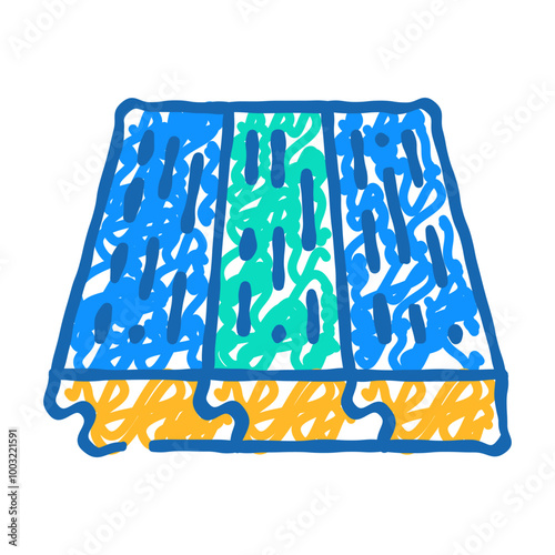 wood layer floor doodle icon sketch vector. wood layer floor sign. isolated symbol illustration