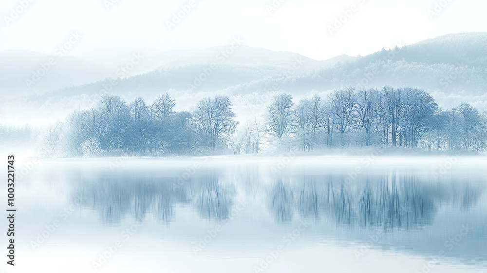 As the winter's icy embrace embraces the snow-capped mountains, a serene lake reflects the rugged mountains, while cold winds whisper through the trees, creating a scene of calm beauty As the winter's icy embrace embraces the snow-capped mountains, a serene lake reflects the rugged mountains, while cold winds whisper through the trees, creating a scene of calm beauty