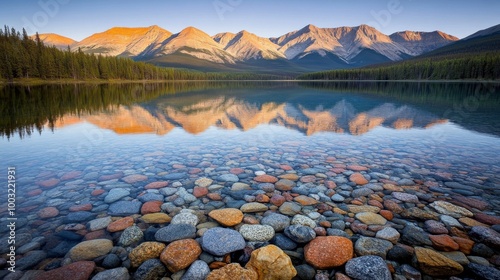 HD 8K wallpaper of sunrise in the mountains