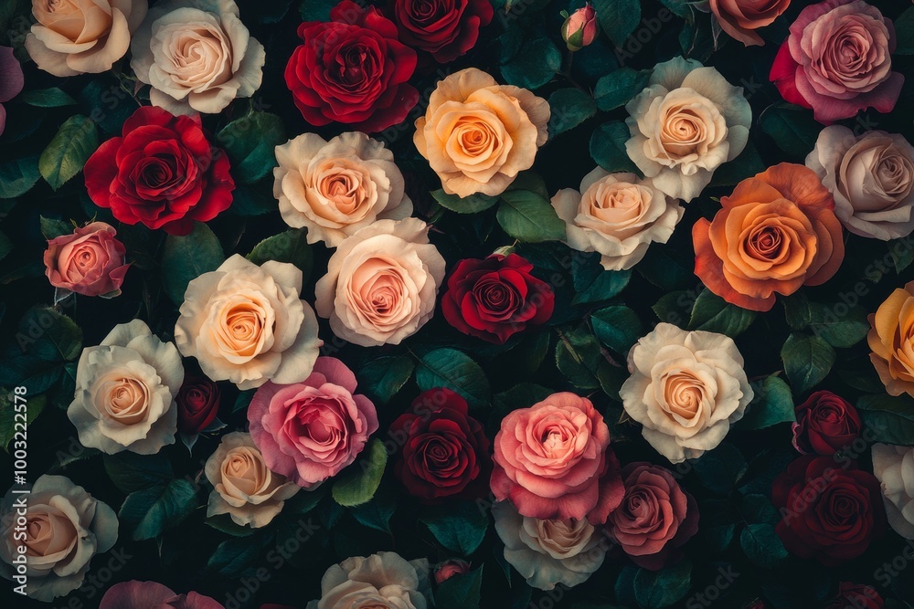 Stock wallpaper with vibrant pink and yellow roses. Stock wallpaper with vibrant pink and yellow roses.