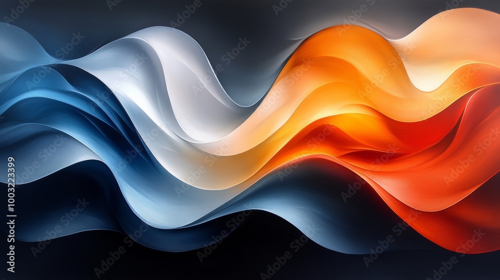 Abstract flowing waves in vibrant colors Abstract flowing waves in vibrant colors