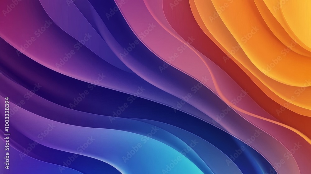 Fototapeta premium An abstract colorful background with neon light illuminates the curving line. Simple wallpaper.