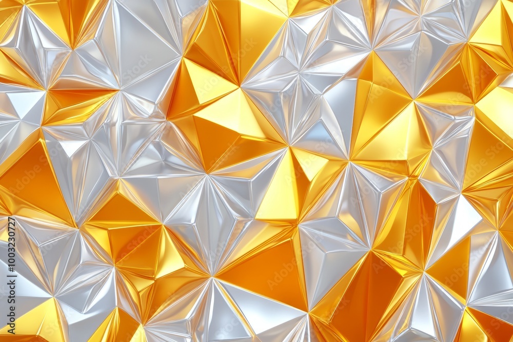 Triangular mosaic tile wallpaper with an illustration of triangle rectangles and yellow and black squares Triangular mosaic tile wallpaper with an illustration of triangle rectangles and yellow and black squares