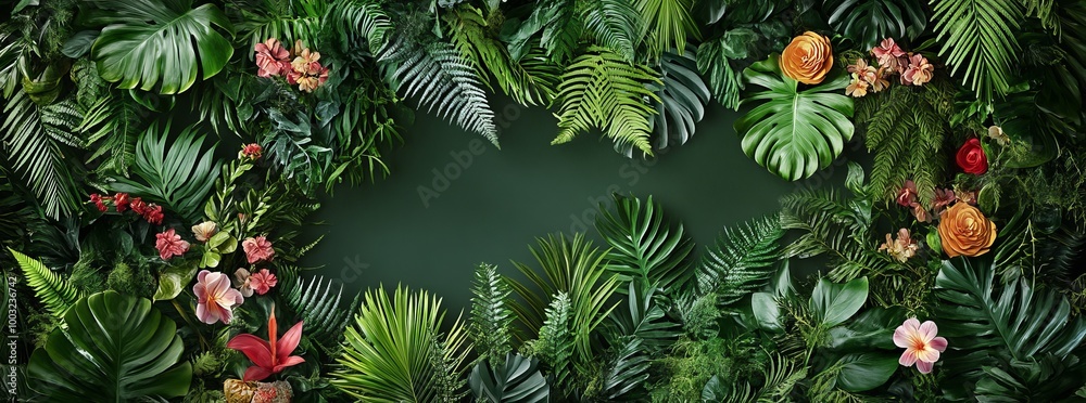 Lush foliage textures. Exotic greenery and botanical patterns. Close-up group of green leaves texture and abstract nature background. Lush foliage textures. Exotic greenery and botanical patterns. Close-up group of green leaves texture and abstract nature background.