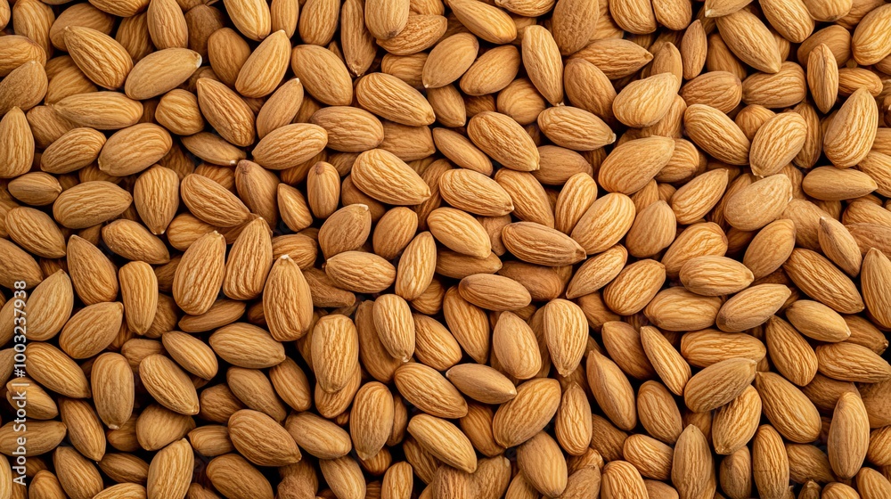 Close-up image of dry roasted almonds, highlighting their health benefits as a source of healthy fats Close-up image of dry roasted almonds, highlighting their health benefits as a source of healthy fats