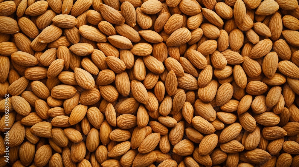 Close-up image of dry roasted almonds, highlighting their health benefits as a source of healthy fats Close-up image of dry roasted almonds, highlighting their health benefits as a source of healthy fats