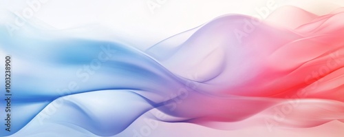 Abstract flowing gradient waves in red and