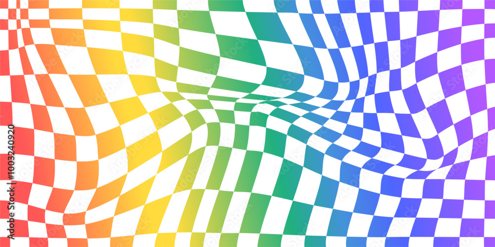 Psychedelic checkerboard rainbow Psychedelic checkerboard rainbow