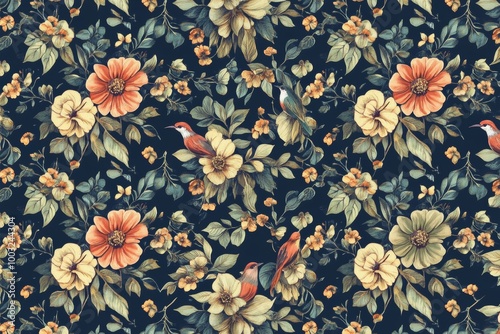 Wallpaper from the ancient Victorian era with a romantic feel, perfect for backgrounds