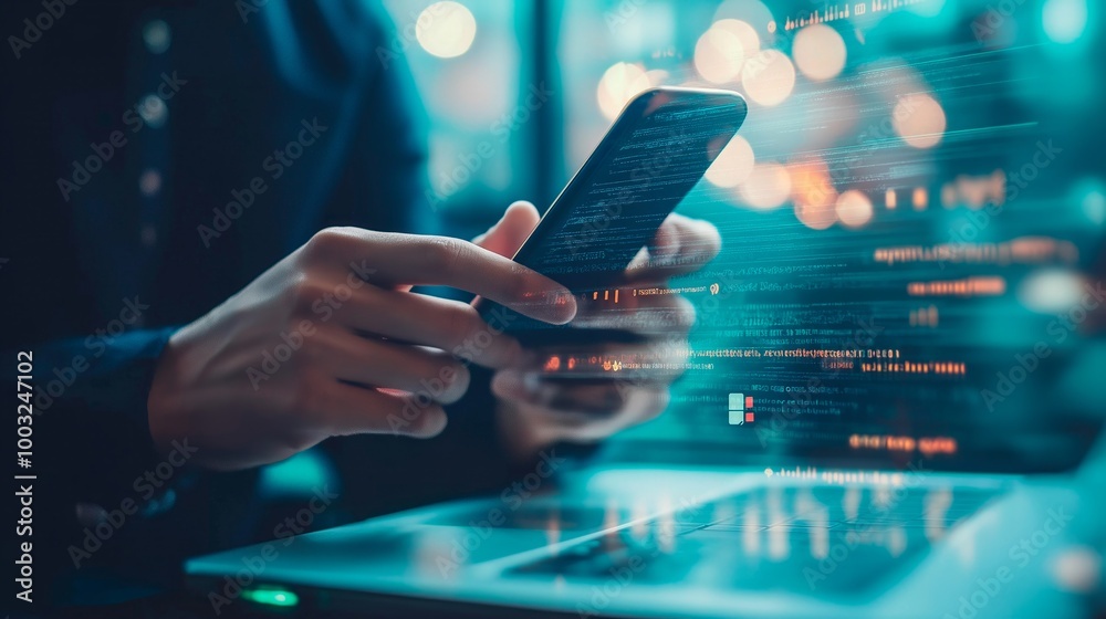businessman using mobile phone