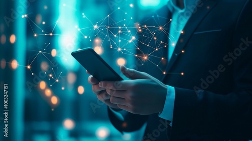 businessman using mobile phone
