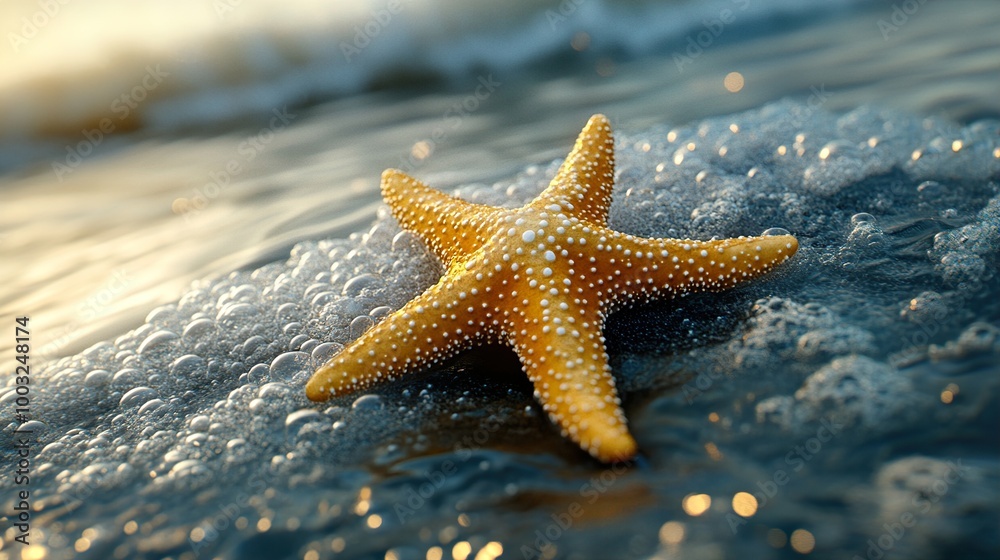 Starfish on the Beach at Sunset - Ocean Photography Starfish on the Beach at Sunset - Ocean Photography