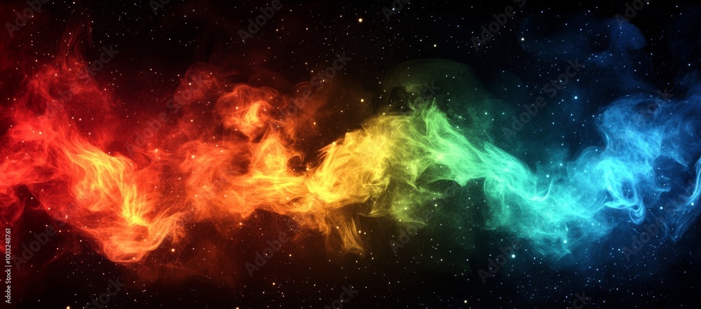 Colorful swirling abstract wallpaper in psychedelic patterns