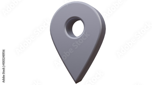 Location 3D İcon,Location 3D symbol, Gps icon 3d,Gps symbol, Silver/Grey