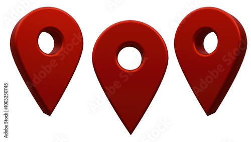 Location 3D İcon,Location 3D symbol, Gps icon 3d,Gps symbol,Red