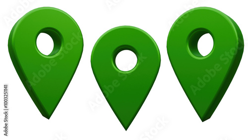 Location 3D İcon,Location 3D symbol, Gps icon 3d,Gps symbol,Green