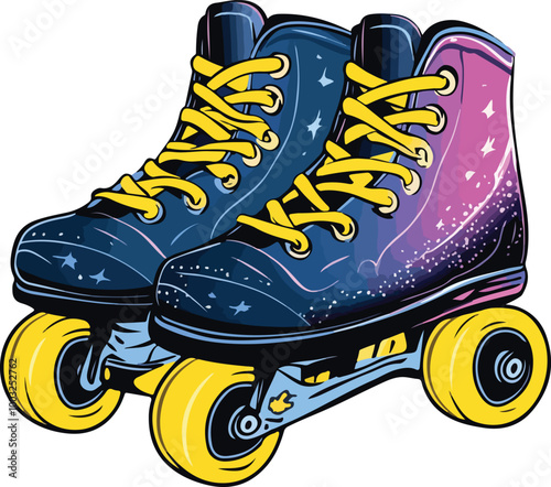 Roller Skates Vector Illustration