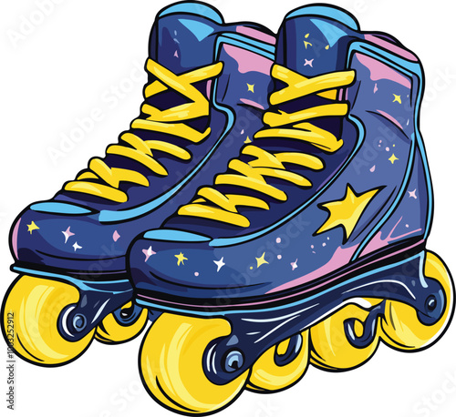 Roller Skates Vector Illustration
