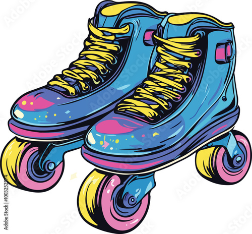 Roller Skates Vector Illustration