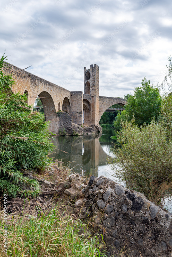 Picturesque medieval town of Besalú. Girona, Costa Brava. Catalonia. Spain Picturesque medieval town of Besalú. Girona, Costa Brava. Catalonia. Spain