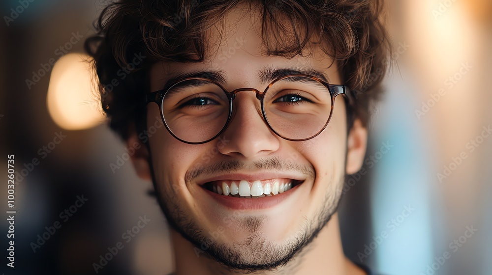 Smiling man wearing glasses. Smiling man wearing glasses.