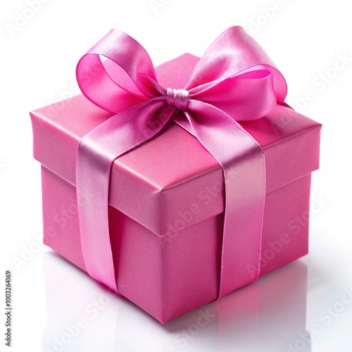 pink gift box with ribbon