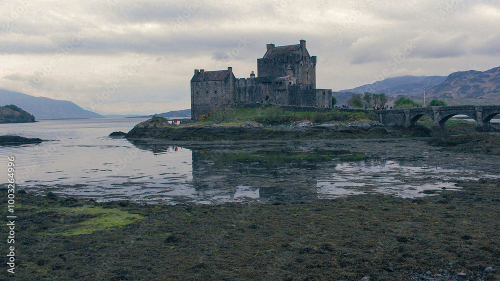 Castle in the mountains in Scotland