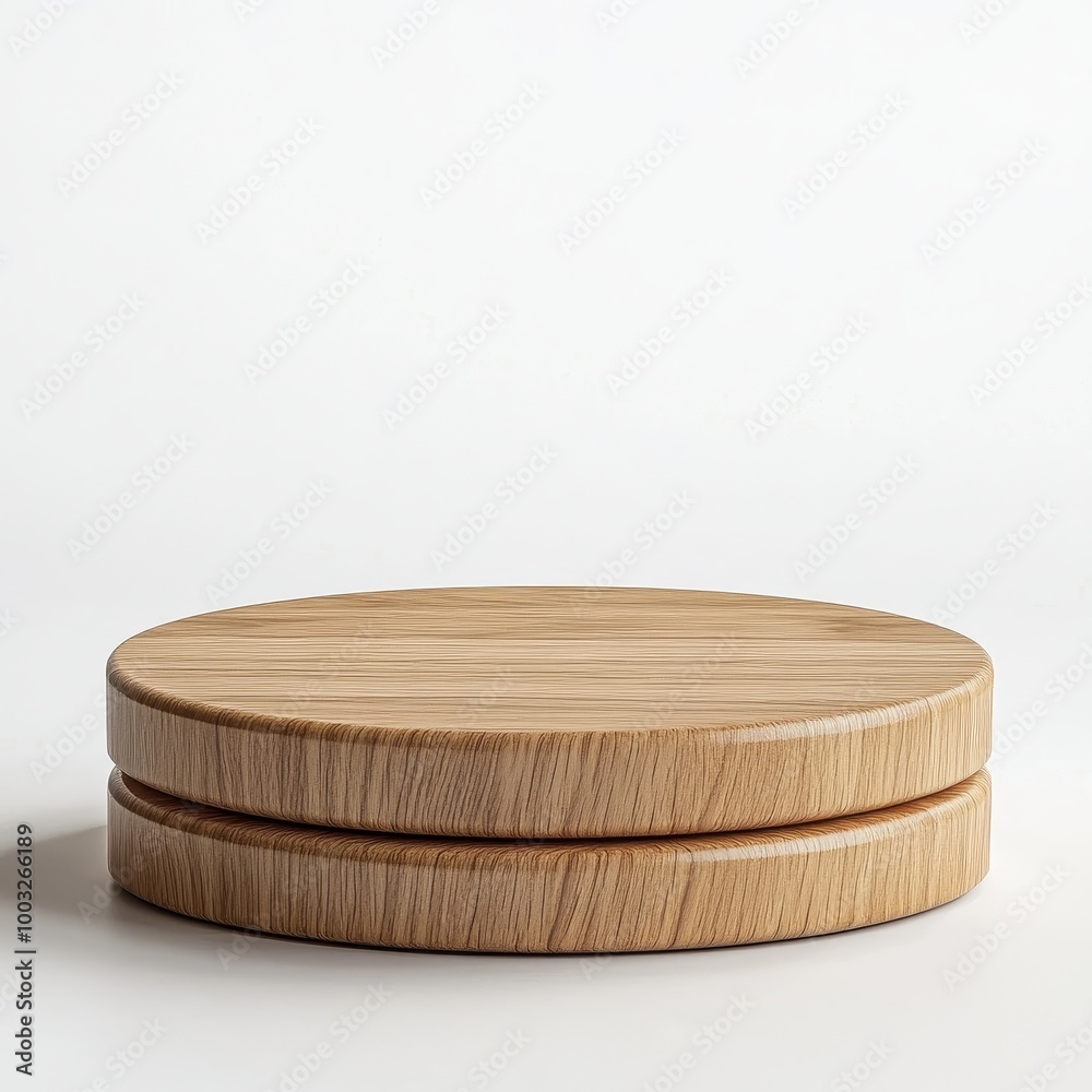 Wooden podium for product display on white background. 3d rendering Wooden podium for product display on white background. 3d rendering