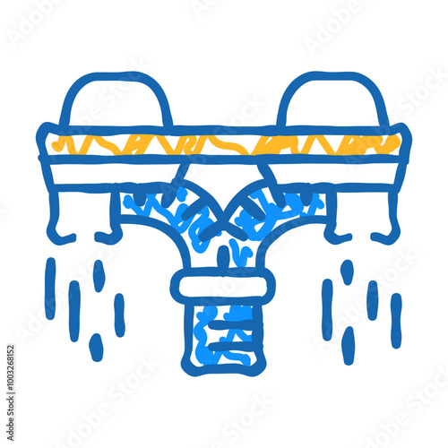 flyboard equipment doodle icon sketch vector. flyboard equipment sign. isolated symbol illustration