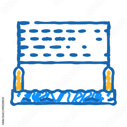 volleyball on water doodle icon sketch vector. volleyball on water sign. isolated symbol illustration