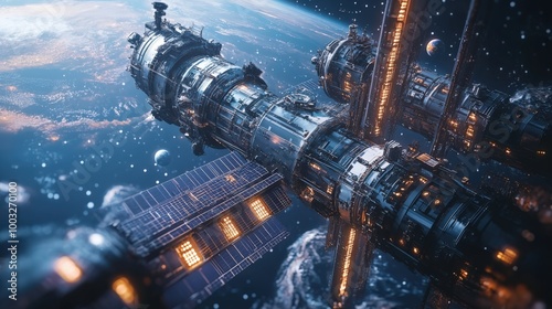 Advanced Space Station Powered by Solar Panels and Hydrogen Energy