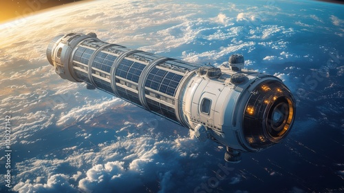 Advanced Space Station Powered by Solar Panels and Hydrogen Energy